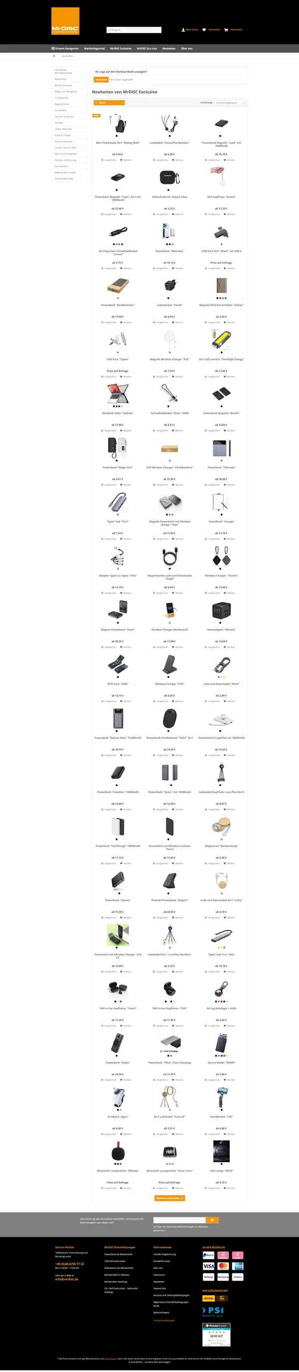 Mr DISC product detail page, online shop built by Web Labels