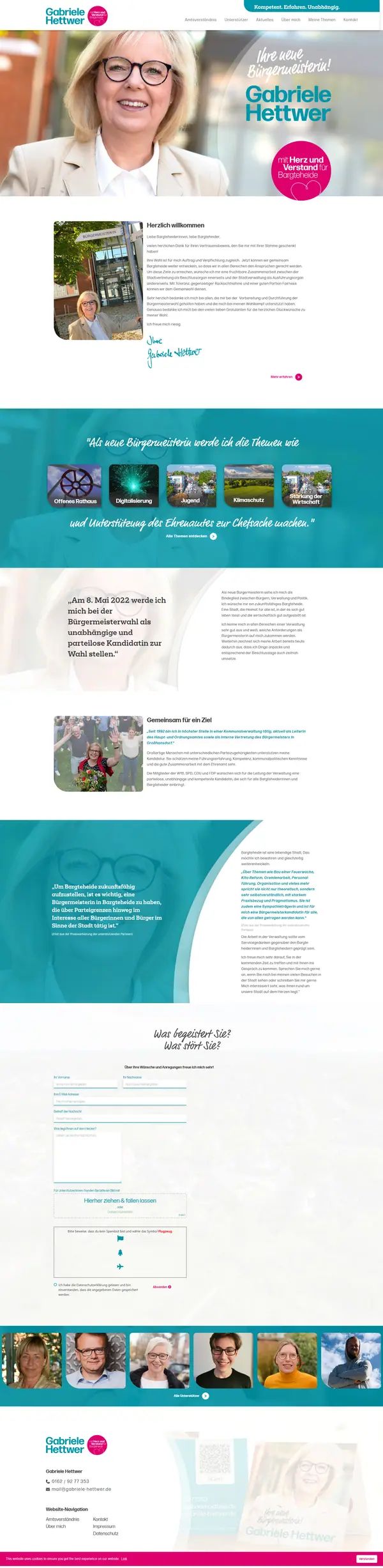 Gabriele Hettwer homepage, website built by Web Labels