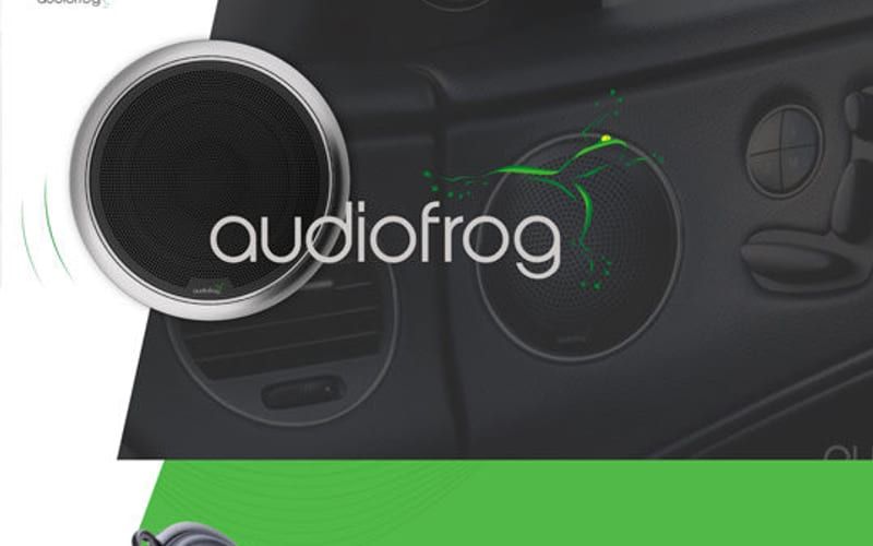 Projekt für Audiofrog: Ansicht der Website, umgesetzt von Web Labels