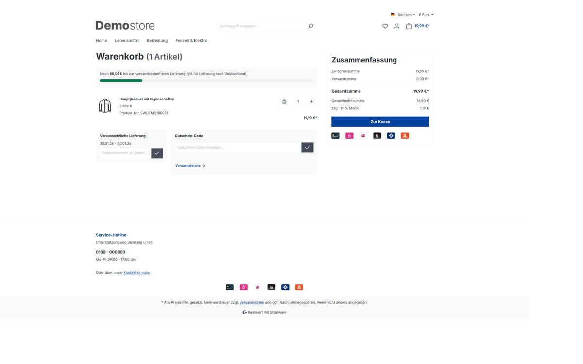 Shopware-6-Plugin Beautified Checkout von Web Labels: Ansicht aus dem Shopware Store