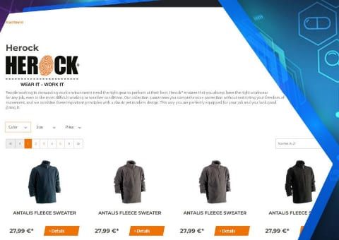 Shopware-6-Plugin Erweiterte Herstellerübersicht von Web Labels: Ansicht der Funktion