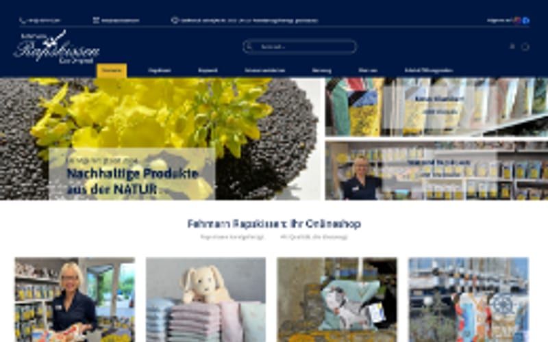 Projekt für Fehmarn Rapskissen: Ansicht der Website, umgesetzt von Web Labels