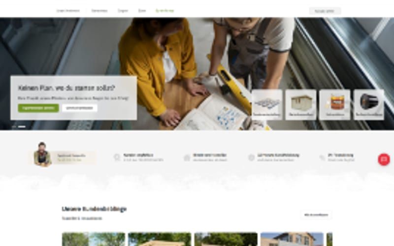 Projekt für Finnia Gartenwelt: Ansicht der Website, umgesetzt von Web Labels