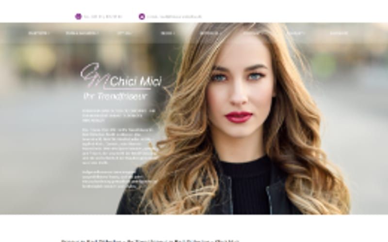 Projekt für Friseur Chici Mici: Ansicht der Website, umgesetzt von Web Labels