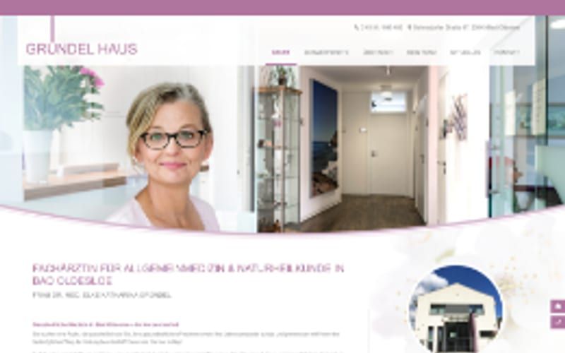Projekt für Gründel Haus: Ansicht der Website, umgesetzt von Web Labels