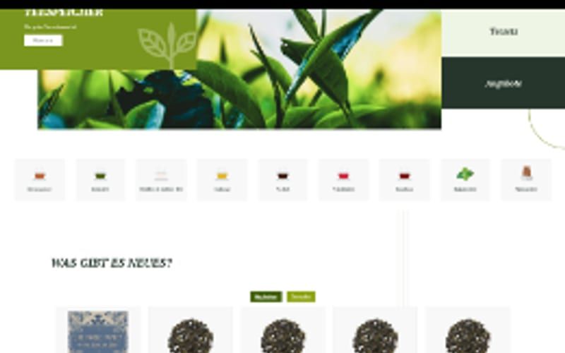 Projekt für Hamburger Teespeicher: Ansicht der Website, umgesetzt von Web Labels