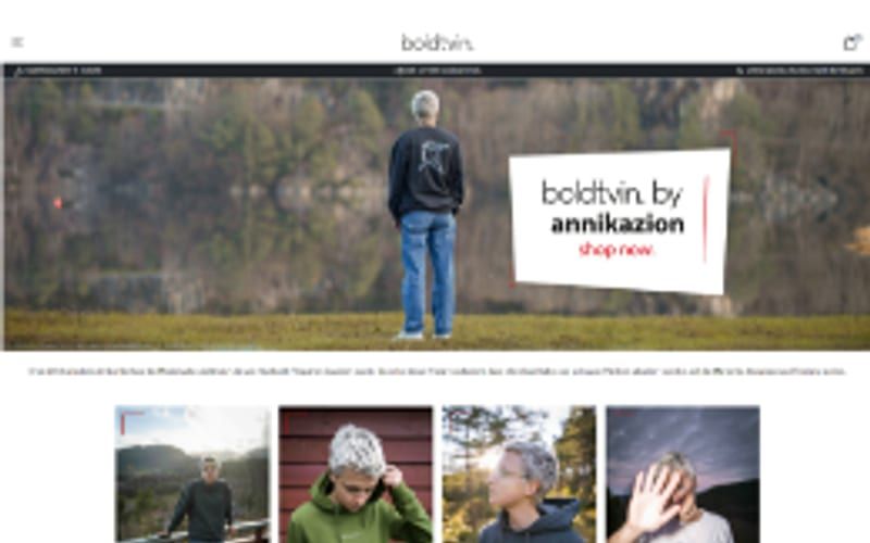 Projekt für Boldtvin by annikazion: Ansicht der Website, umgesetzt von Web Labels