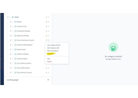 Shopware-6-Plugin Kategorien und Kategoriebäume duplizieren von Web Labels: Ansicht der Funktion