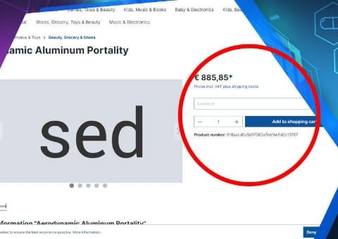 Shopware-6-Plugin Freitextfeld für die Kommissionierung von Web Labels: Ansicht der Funktion