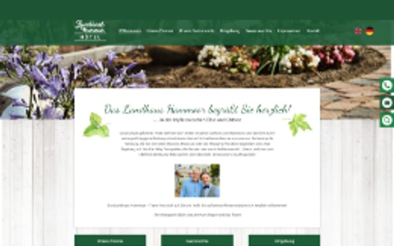 Projekt für Landhaus Hammoor: Ansicht der Website, umgesetzt von Web Labels