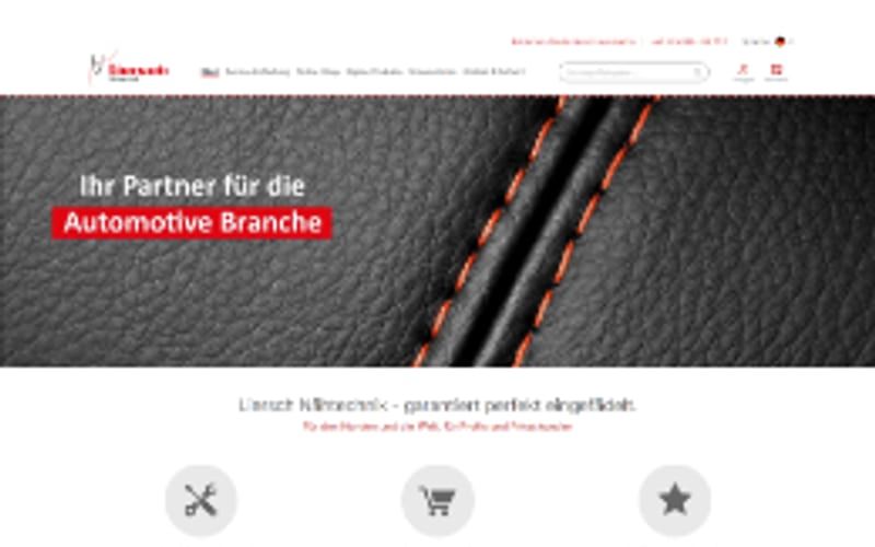 Projekt für Liersch Nähtechnik: Ansicht der Website, umgesetzt von Web Labels