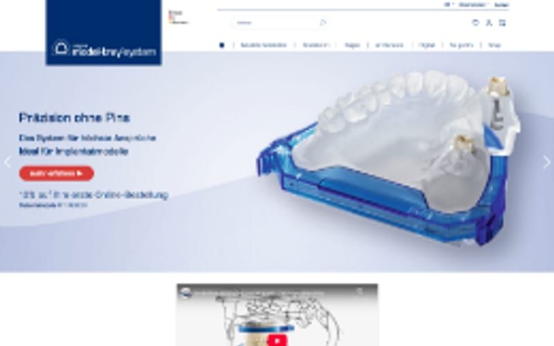 Projekt für Model-Tray: Ansicht der Website, umgesetzt von Web Labels