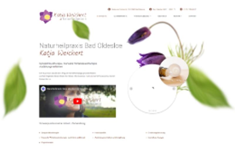 Projekt für Naturheilpraxis Katja Weichert: Ansicht der Website, umgesetzt von Web Labels