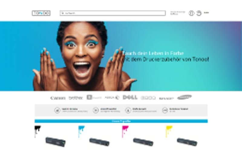 Projekt für TONOO: Ansicht der Website, umgesetzt von Web Labels