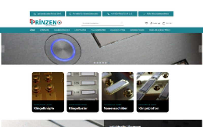 Projekt für Klingeltafel-Onlineshop: Ansicht der Website, umgesetzt von Web Labels