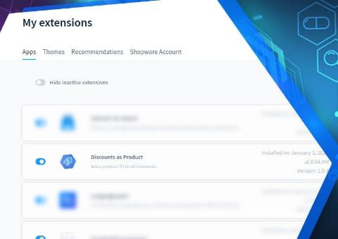 Shopware-6-Plugin Rabatt als eigene Position für den ERP-Import von Web Labels: Ansicht der Funktion
