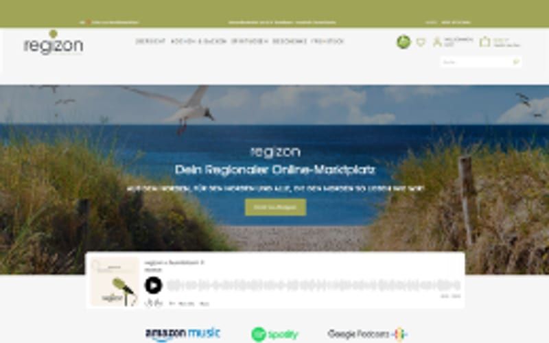 Projekt für Regizon: Ansicht der Website, umgesetzt von Web Labels