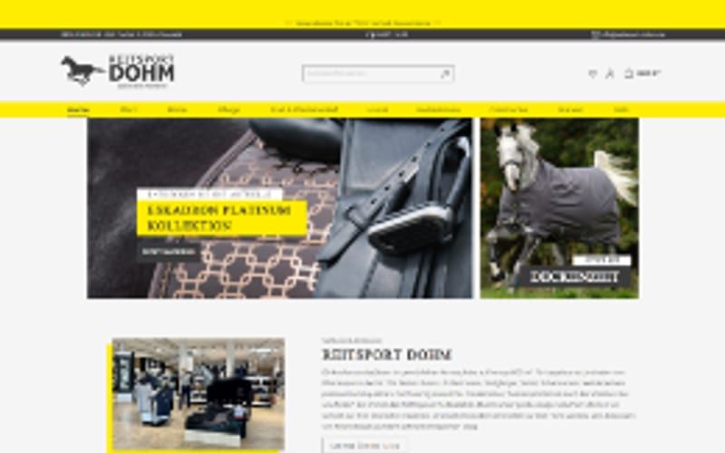 Projekt für Reitsport Dohm: Ansicht der Website, umgesetzt von Web Labels