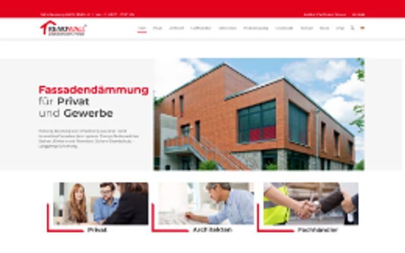 Projekt für Renowall: Ansicht der Website, umgesetzt von Web Labels