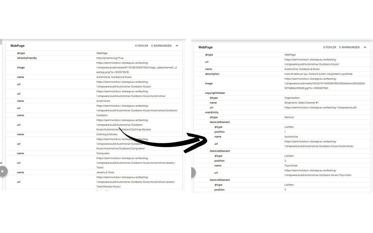 Shopware-6-Plugin Rich Snippets und KI-Sichtbarkeit von Web Labels: Ansicht aus dem Shopware Store