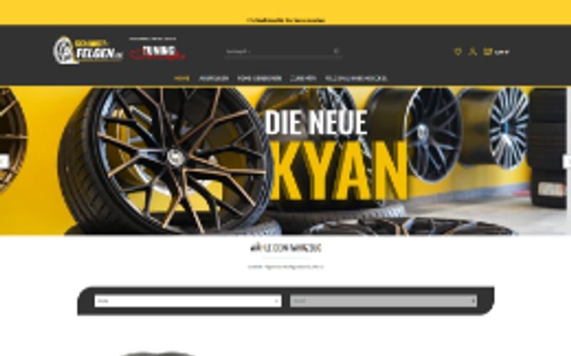 Projekt für Schmidt Felgen: Ansicht der Website, umgesetzt von Web Labels