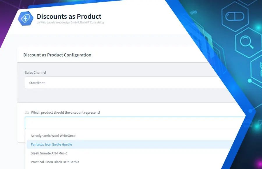 Screenshot Rabatt als eigene Position für den ERP-Import für Shopware 6: Ansicht 1