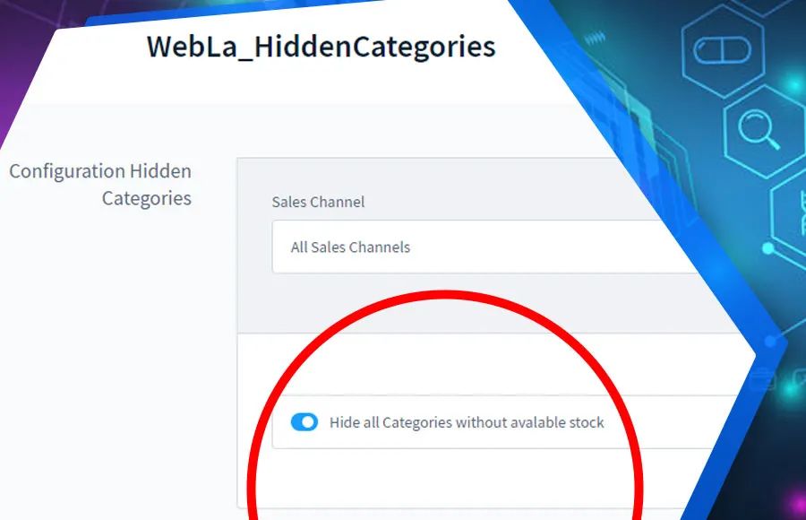 Screenshot of Hide Empty Categories for Shopware 6: view 1