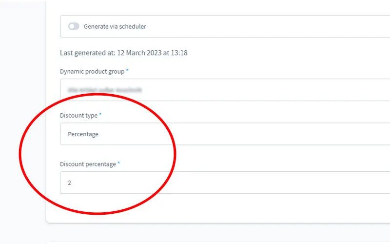 Screenshot Shopping-Feed mit eigenen Rabatten für Shopware 6: Ansicht 1
