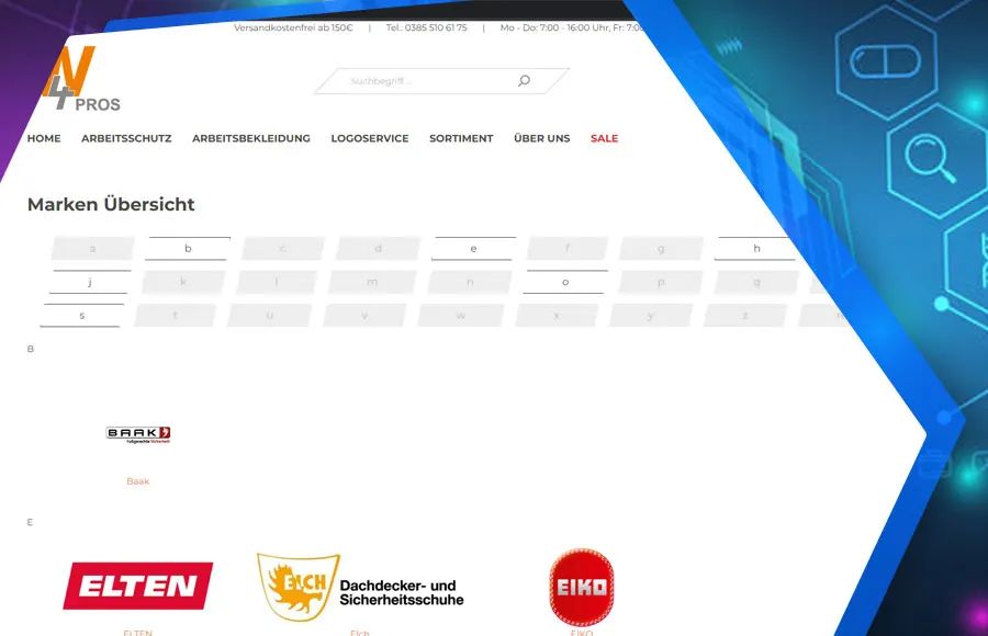 Screenshot Extended manufacturer overview for Shopware 6: view 2