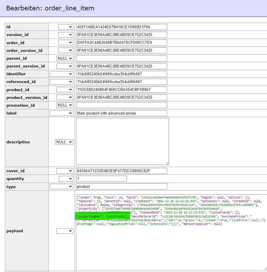Screenshot Rabatt als eigene Position für den ERP-Import für Shopware 6: Ansicht 2