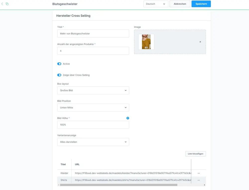 Screenshot Cross-Selling vom selben Hersteller für Shopware 6: Ansicht 2