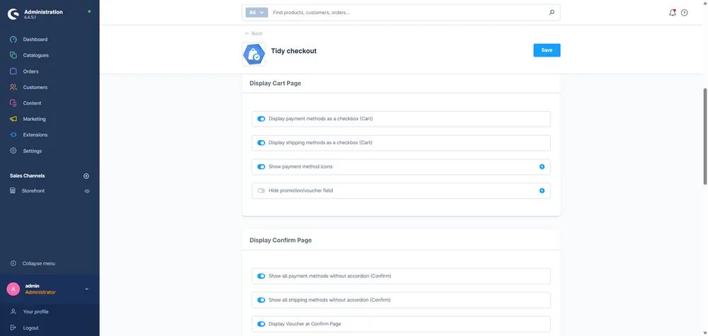 Screenshot Beautified Checkout for Shopware 6: view 2