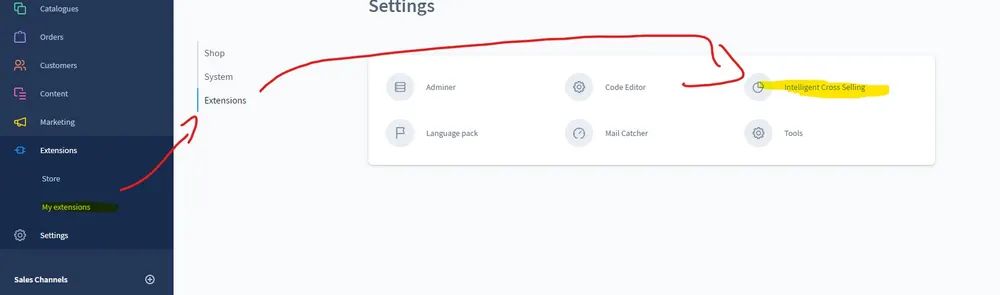 Screenshot Intelligentes Cross-Selling für Shopware 6: Ansicht 2
