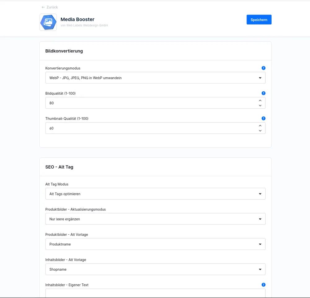 Screenshot Media Booster für Shopware 6: Ansicht 2