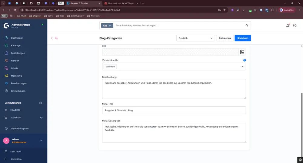 Screenshot Mein Smarter Blog für Shopware 6: Ansicht 3