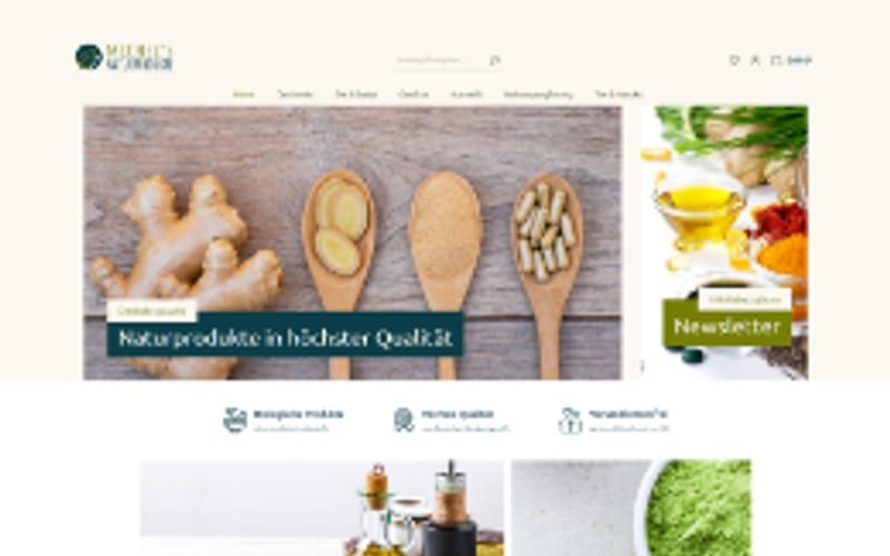 Projekt für Michel's Naturprodukte: Ansicht der Website, umgesetzt von Web Labels