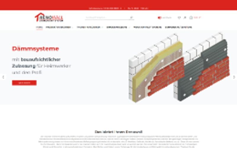 Projekt für Renowall: Ansicht der Website, umgesetzt von Web Labels