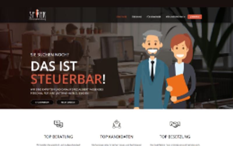 Projekt für SPHR Personalberatung: Ansicht der Website, umgesetzt von Web Labels