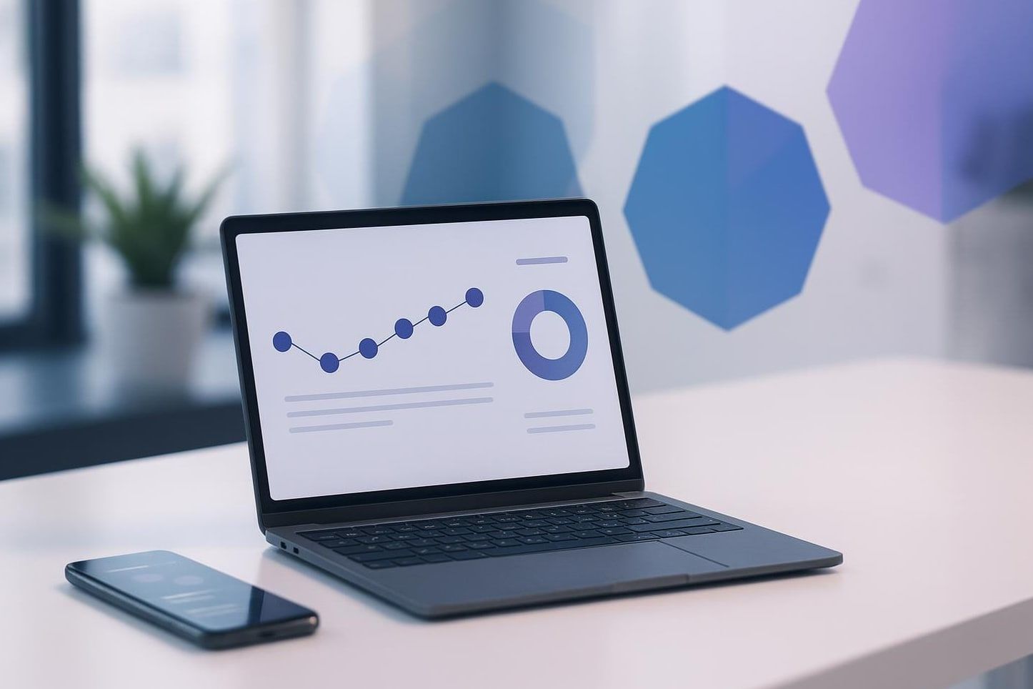 Laptop mit Customer Journey und Diagramm als Sinnbild für die Vorteile von Server Side Tracking