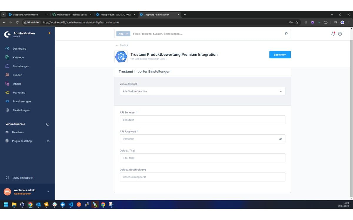 Shopware-6-Plugin Trustami Produktbewertungen Premium von Web Labels: Ansicht aus dem Shopware Store