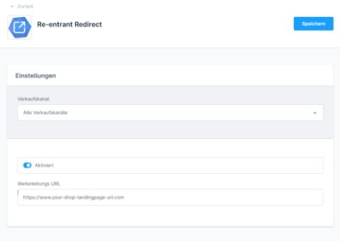 Shopware-6-Plugin Umleitung beim Zurück-Klick von Web Labels: Ansicht der Funktion