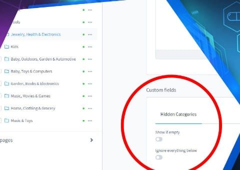 Shopware-6-Plugin Leere Kategorien ausblenden von Web Labels: Ansicht der Funktion