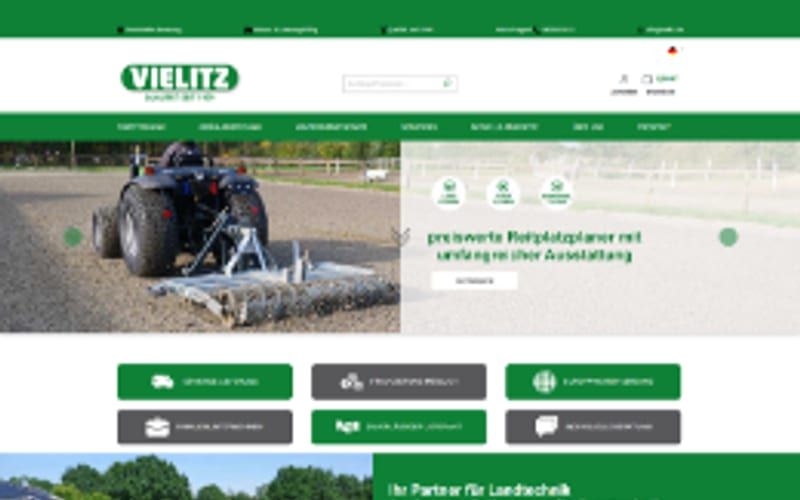 Projekt für Vielitz GmbH: Ansicht der Website, umgesetzt von Web Labels