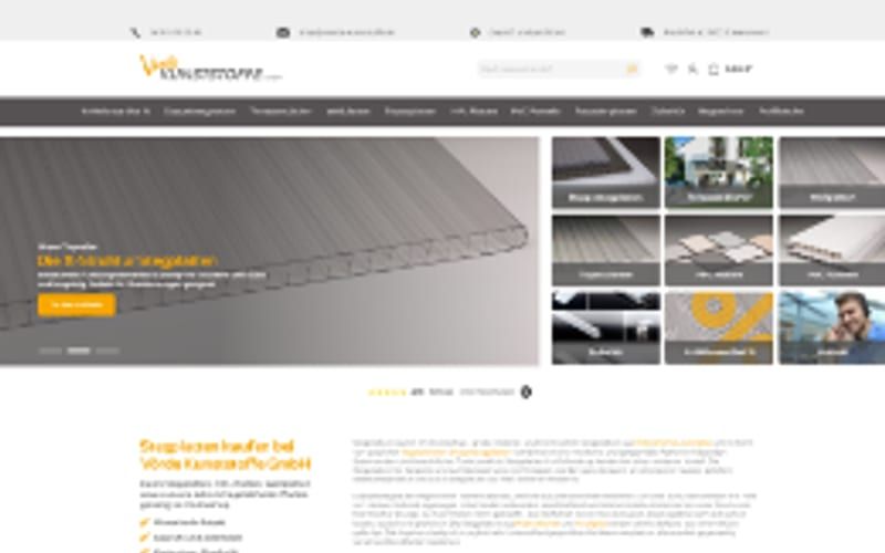 Projekt für Vörde Kunststoffe: Ansicht der Website, umgesetzt von Web Labels