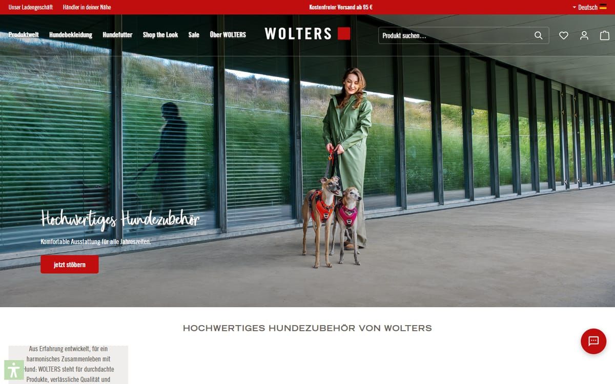 Onlineshop Wolters Cat & Dog, umgesetzt von Web Labels