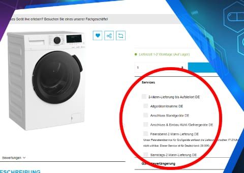 Shopware-6-Plugin Zusatzoptionen für Artikel von Web Labels: Ansicht der Funktion