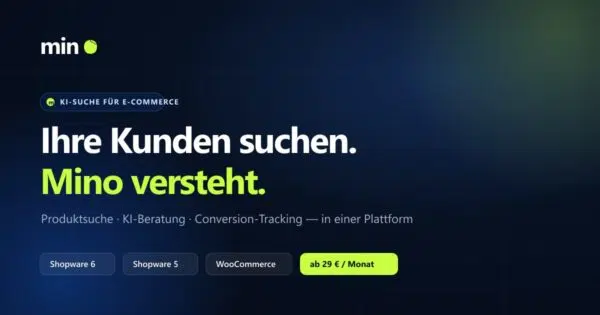 Mino – KI-Suche und Produktberatung für Shopware: Übersichtsgrafik